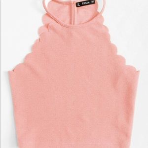 Medium Scalloped Pink Tank Top
